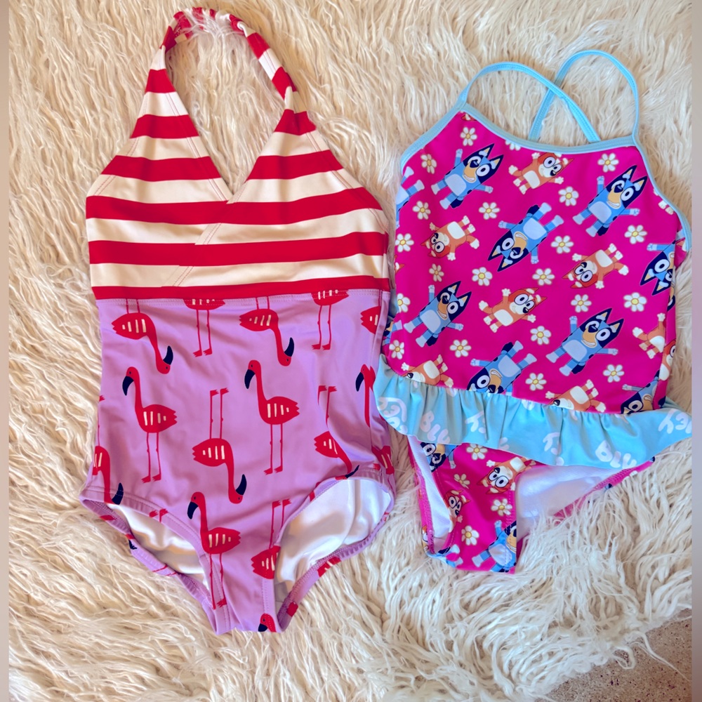 Hanna Andersson and Bluey Swimsuit Set Sz 5